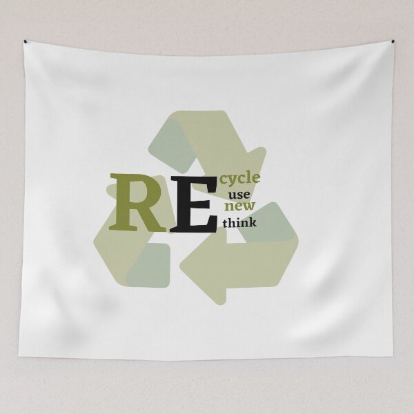 Aperçu de l'œuvre recycler réutiliser renouveler repenser créée et vendue par Prettythings30.