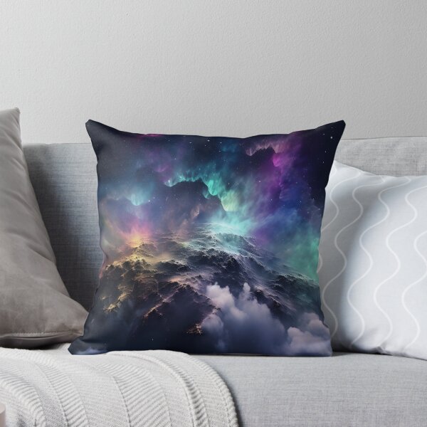 Item preview, Cloud-Crowned Colossus: A Majestic Mountain Basking in Aurora's Vibrant Hues designed and sold by MonsterMatt87.