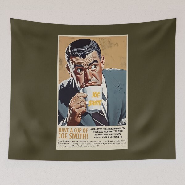 Item preview, Cup of Joe Smith - 1950s American Style Art Poster - Funny Joseph Smith Parody designed and sold by Exmo-Army.