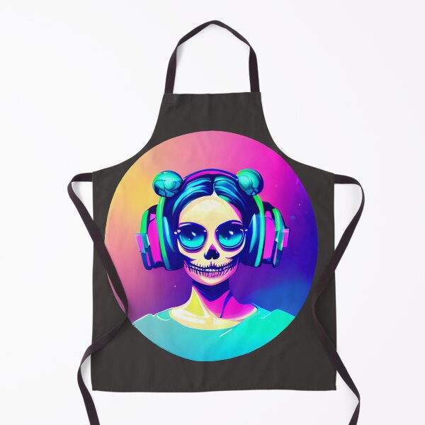 Item preview, Another Cyberpunk Skull Face Girl With Headphones designed and sold by Chubuter.