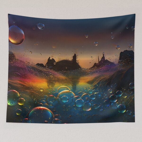 Item preview, Effervescent Enigma: The Bubble-Adorned Planet's Chromatic Shadows designed and sold by MonsterMatt87.