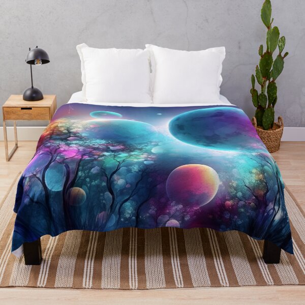 Item preview, Otherworldly Silhouettes: Enchanted Trees Amidst Celestial Spheres designed and sold by MonsterMatt87.