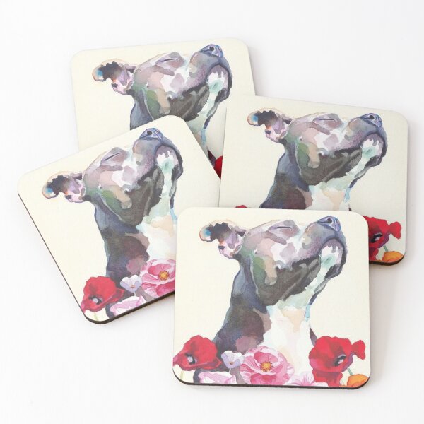 Item preview, Pit Bull and Flowers designed and sold by Maddie4Real.