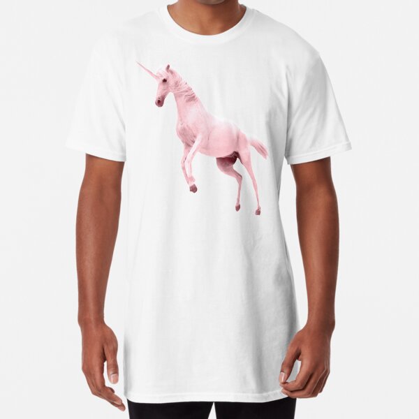 Pink Unicorn by Alice Monber Long T-Shirt