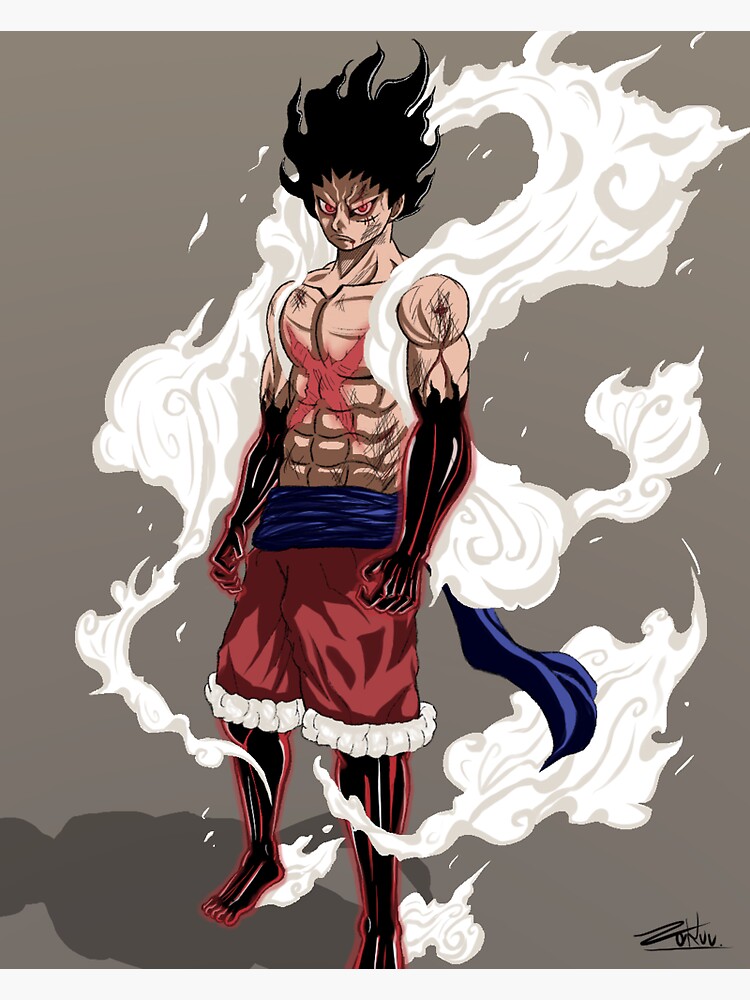 This is Luffy in gear 4 (Snakeman) Sticker for Sale by Gliphel