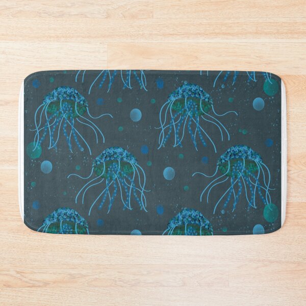 Item preview, Glynis Jellyfish Print - Blues and Greens - Free Falling Print  designed and sold by Niki McNeil.