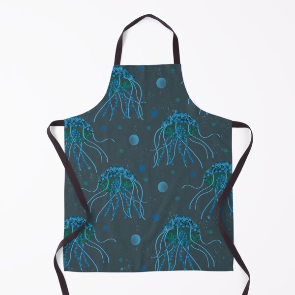 Item preview, Glynis Jellyfish Print - Blues and Greens - Free Falling Print designed and sold by Niki McNeil.