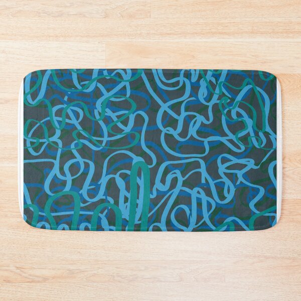 Item preview, Glynis Jellyfish Collection - Blues and Greens - Squiggles designed and sold by Niki McNeil.
