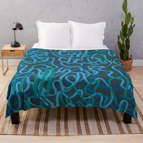 Item preview, Glynis Jellyfish Collection - Blues and Greens - Squiggles designed and sold by Niki McNeil.