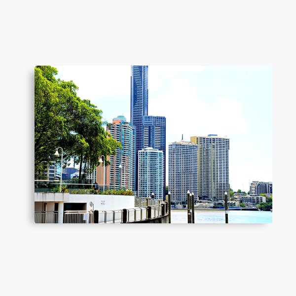 Brisbane River and city walk Canvas Print