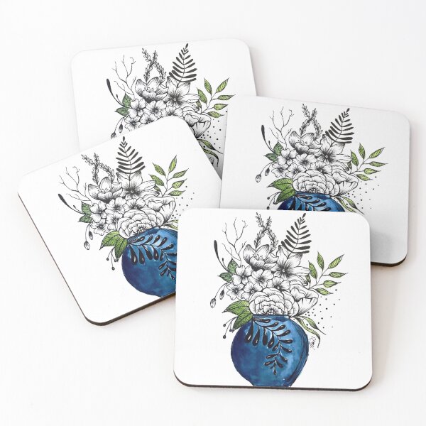 Item preview, blue vase vine designed and sold by pilarsart.