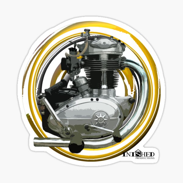 Ined BSA C15, 250cc Moteur d'art Sticker