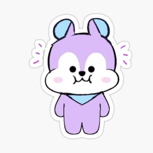 Bt21 Cute Puffed Cheeks Real New Unmasked Mang The Squirrel By Bts Jhope  Jung Hoseok Purple Aesthetic Face Reveal Mang Without A Mask
