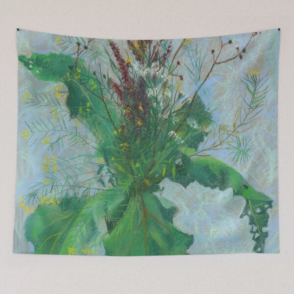 Item preview, Burdock Leaves, Sorrel and Autumn Herbs, Pastel Painting designed and sold by Julia Khoroshikh.