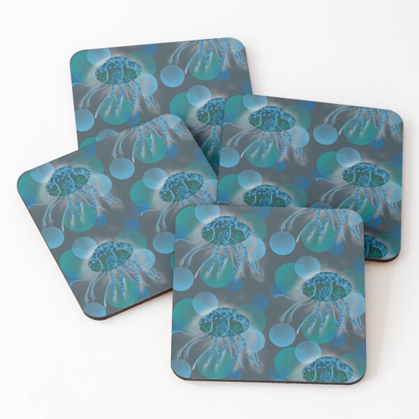Item preview, Glynis Jellyfish Collection - Blues and Greens - Tentacles designed and sold by Niki McNeil.