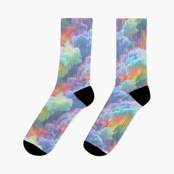 Item preview, Dreamy Pastel Rainbow Clouds Print Pattern Girls designed and sold by creative321.