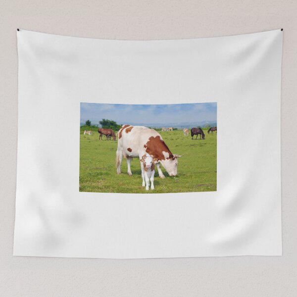 Item preview, Cows calf and horses on pasture designed and sold by goceris.