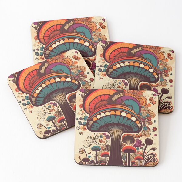Item preview, Hippy Groovy Mushroom Psychedelic | Mystical Mycelium | Colorful Psychedelic Mushroom designed and sold by mindexploration.