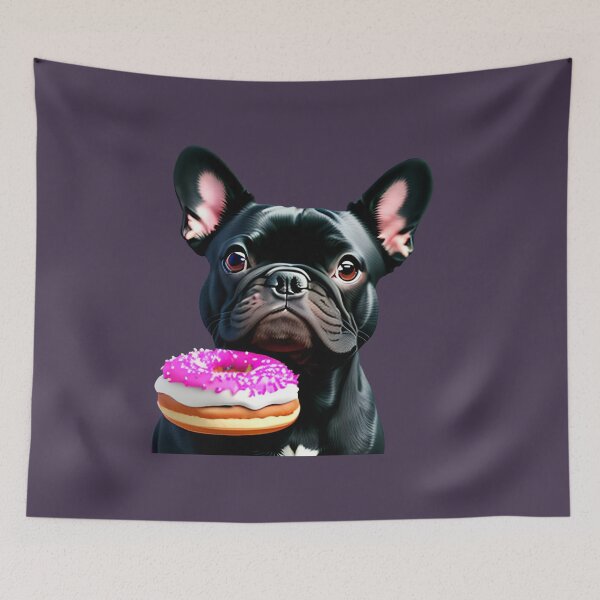 Item preview, Black French Bulldog lovers, sweet Frenchie with pink buns designed and sold by storerichard ⭐⭐⭐⭐⭐.