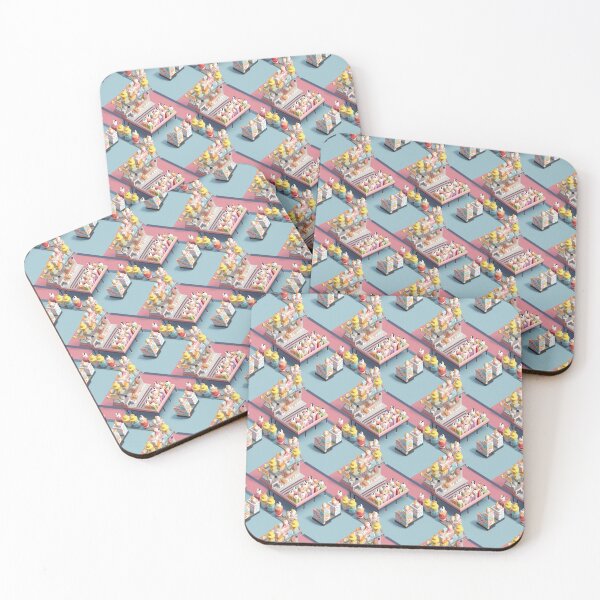 Item preview, Whimsical Isometric Ice Cream Shop | Seamless Pattern designed and sold by Adam Prettyjohns.