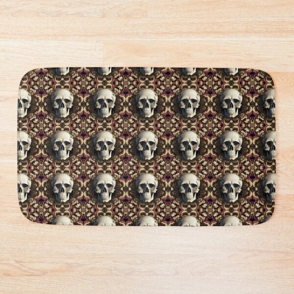 Item preview, Seamless Skull Floral Pattern - Dark and Edgy Design Human Skull Flowers Pattern designed and sold by Patternawy.