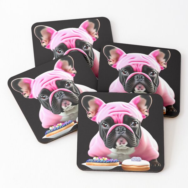 Item preview, Pink French Bulldog lovers, sweet Frenchie with pink cupcakes... designed and sold by storerichard ⭐⭐⭐⭐⭐.