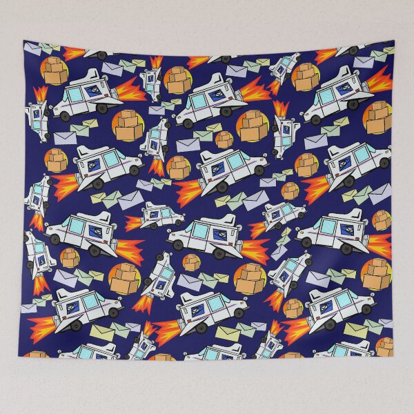 Item preview, Mail Truck Spaceship Print designed and sold by Sparkleweather.