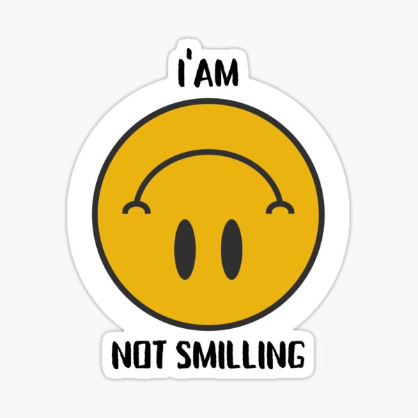 Big 2D Smiley Emoji - Smiley Face - Sticker