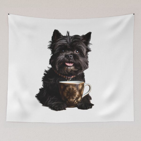 Item preview, Adorable Affenpinscher Coffee Art for Caffeine Lovers designed and sold by ClawedCreations.