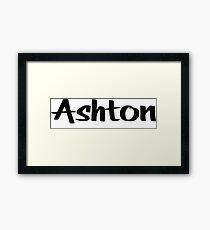 Name Ashton / Inspired by The Color of Money Framed Print
