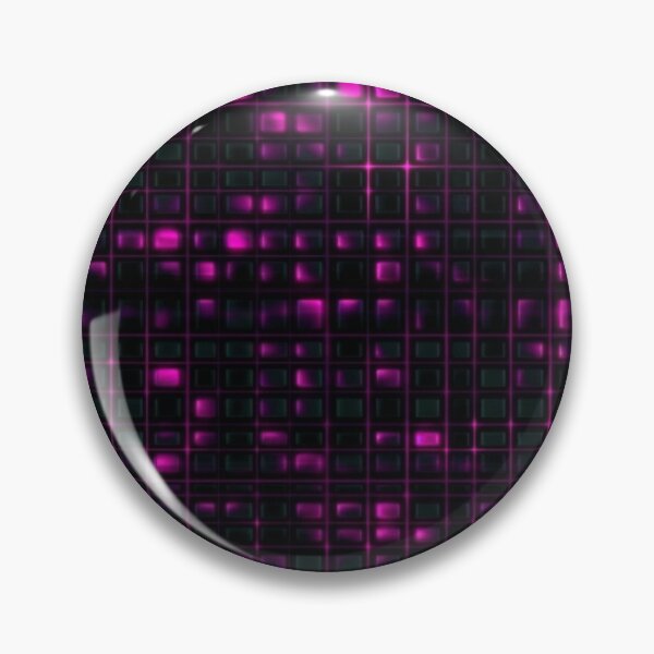 Artikelvorschau, Magenta auf schwarzen Mikroquadraten Glo-Fi-Farbspirale entworfen und verkauft von Spiralution.