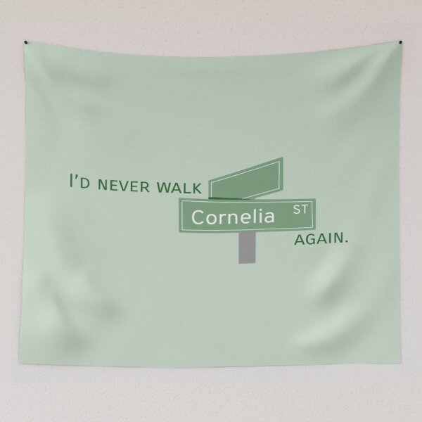 Item preview, "i'd never walk cornelia street again" designed and sold by BlackwellNY.