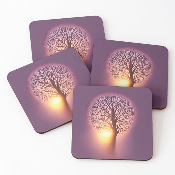 Artikelvorschau, Baum des Lebens bei Sonnenuntergang entworfen und verkauft von The AI Art Gallery.