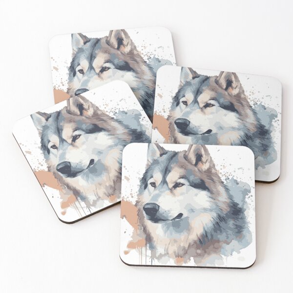 Item preview, Alaskan Malamute Portrait Pastel background designed and sold by Cody Bertasso.