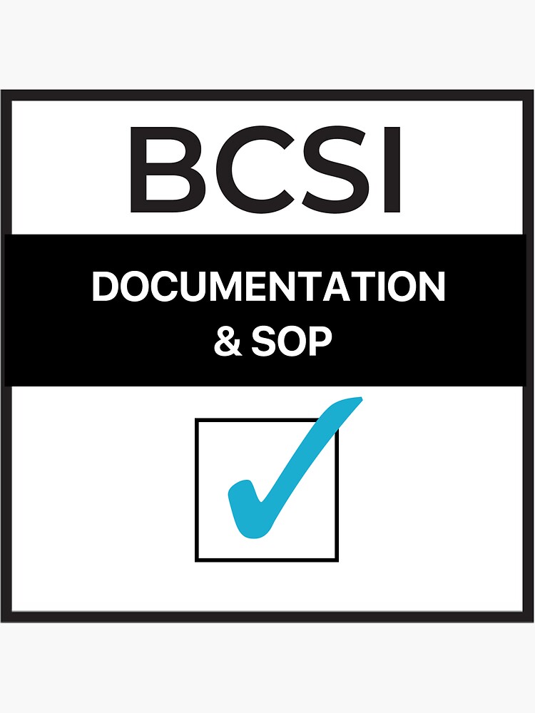 Thumbnail 3 of 3, Sticker, Documentation & SOP designed and sold by BCSI.