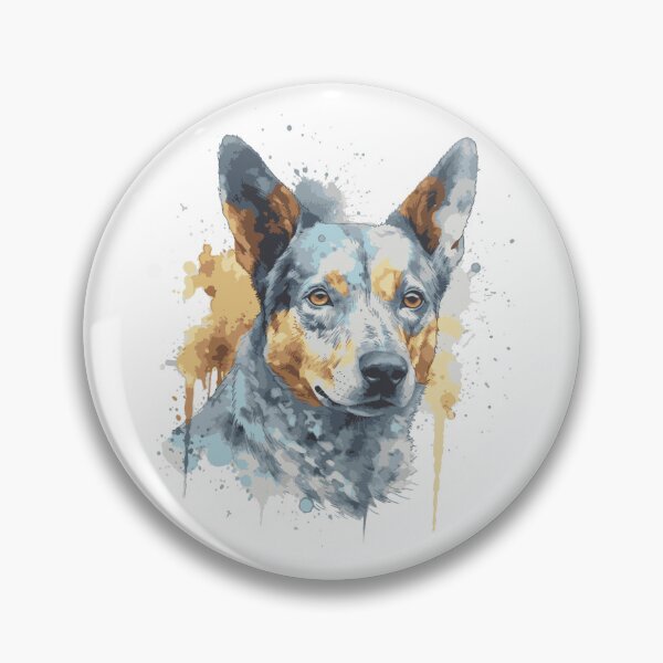 Item preview, Australian Cattle Dog Portrait with Pastel Background designed and sold by Cody Bertasso.