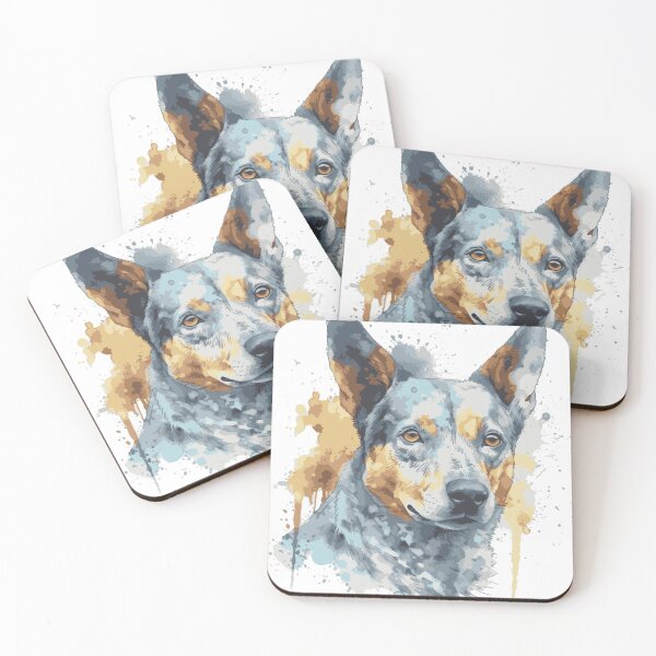 Item preview, Australian Cattle Dog Portrait with Pastel Background designed and sold by Cody Bertasso.