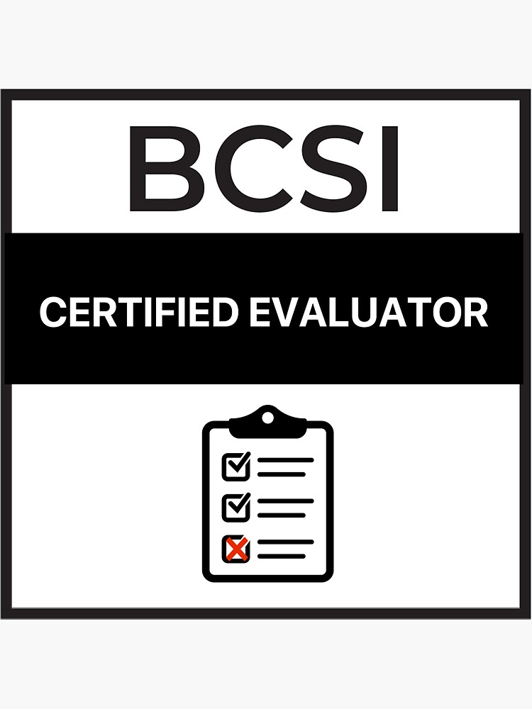 Thumbnail 3 of 3, Sticker, Certified Evaluator designed and sold by BCSI.