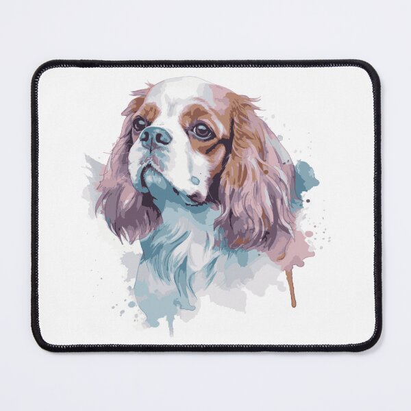 Item preview, cavalier king charles spaniel Portrait with Pastel Background designed and sold by Cody Bertasso.