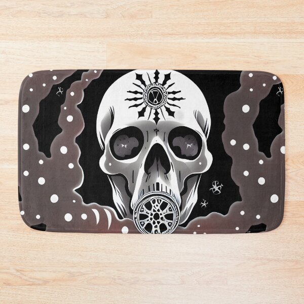Item preview, Skull with clouds and gas mask designed and sold by worldofwhisper.