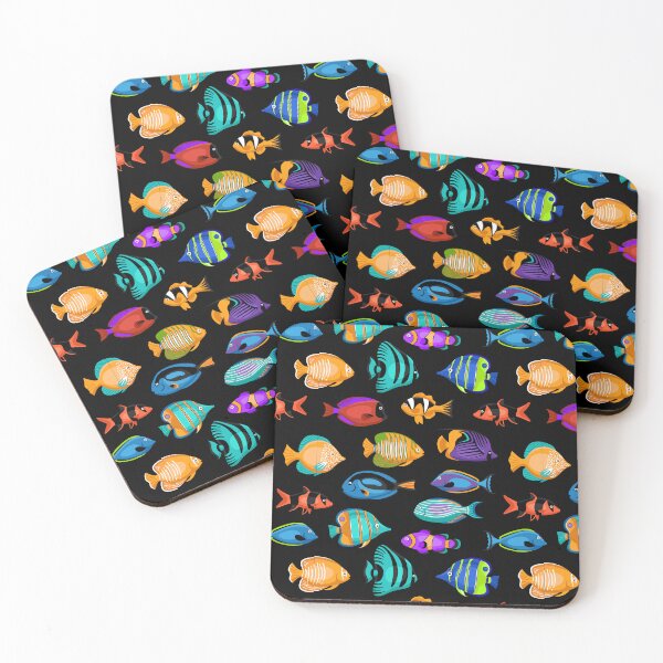 Item preview, TROPICAL FISH, COLORFUL FISH PATTERN, SEA LIFE, OCEAN, SCUBA, DIVING, SNORKELING, AQUARIUM, TROPIC ISLANDS designed and sold by classic car craze.