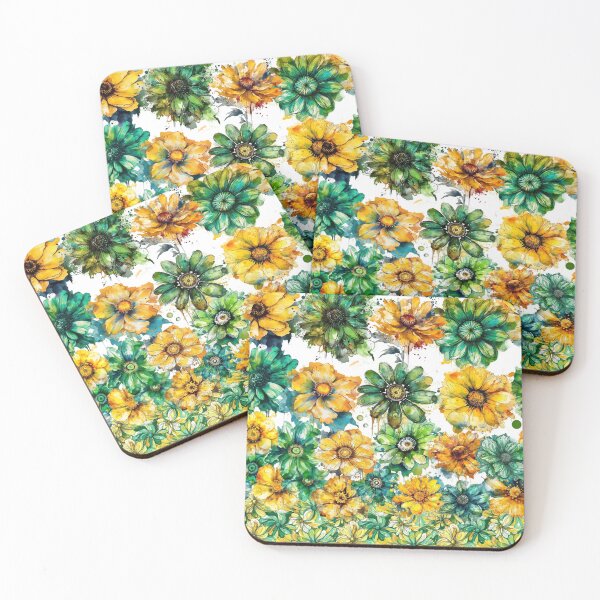Item preview, Green and Yellow Flowers designed and sold by PotooPublishing.