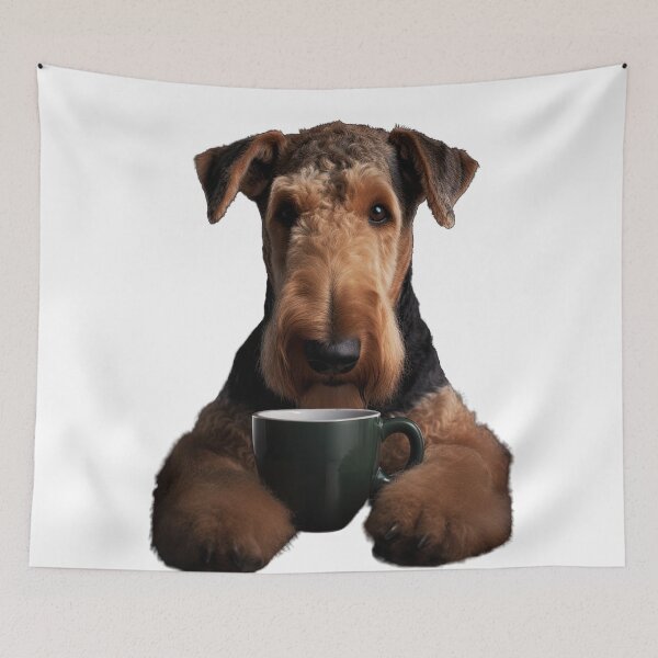 Item preview, Airedale Terrier Coffee for Caffeine Lovers designed and sold by ClawedCreations.