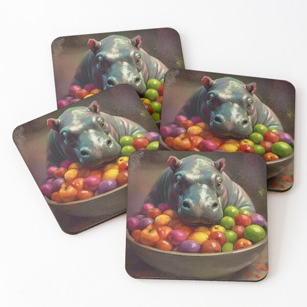 Item preview, Hippopotamus Fruitful Revelry designed and sold by not-not-neat.