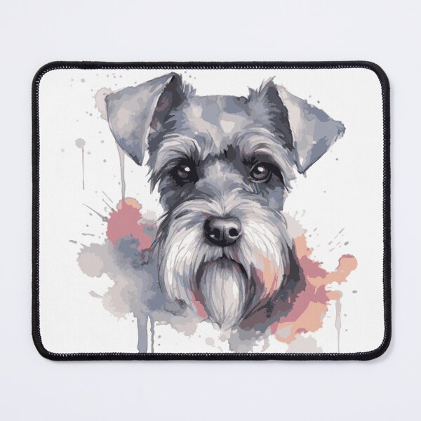 Item preview, Miniature Schnauzer Portrait with Pastel Background designed and sold by Cody Bertasso.
