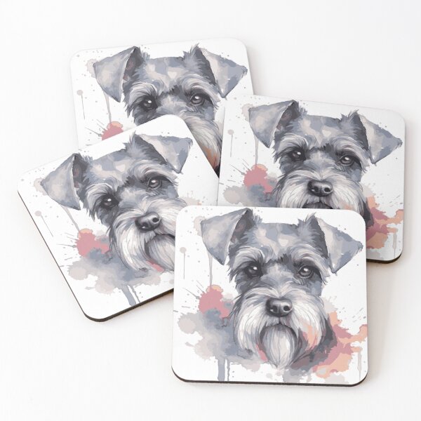 Item preview, Miniature Schnauzer Portrait with Pastel Background designed and sold by Cody Bertasso.