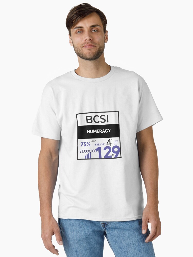 Thumbnail 1 of 7, Classic T-Shirt, Numeracy! designed and sold by BCSI.