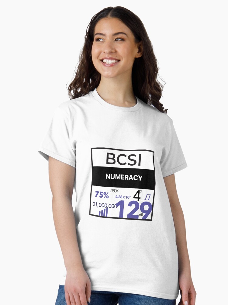 Thumbnail 2 of 7, Classic T-Shirt, Numeracy! designed and sold by BCSI.