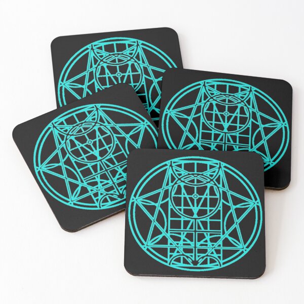 Item preview, The Circumference and the Hierolyphic Monad inside a circle in teal designed and sold by empanadilla.