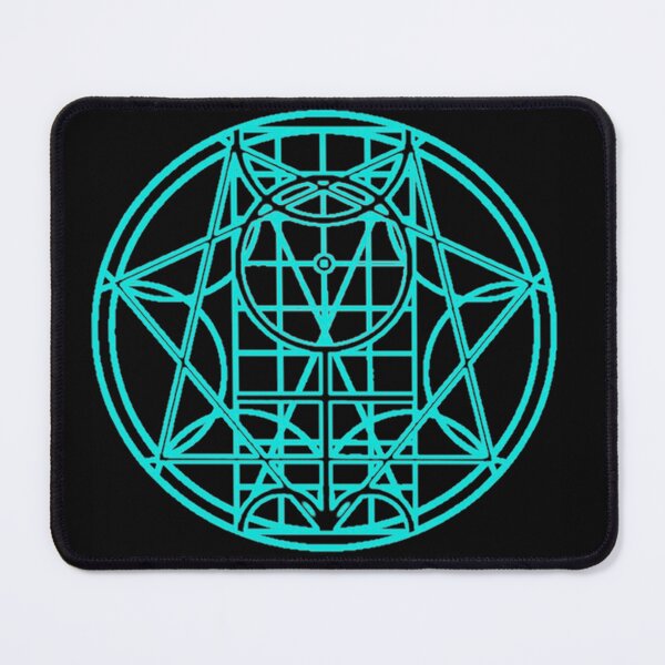 Item preview, The Circumference and the Hierolyphic Monad inside a circle in teal designed and sold by empanadilla.